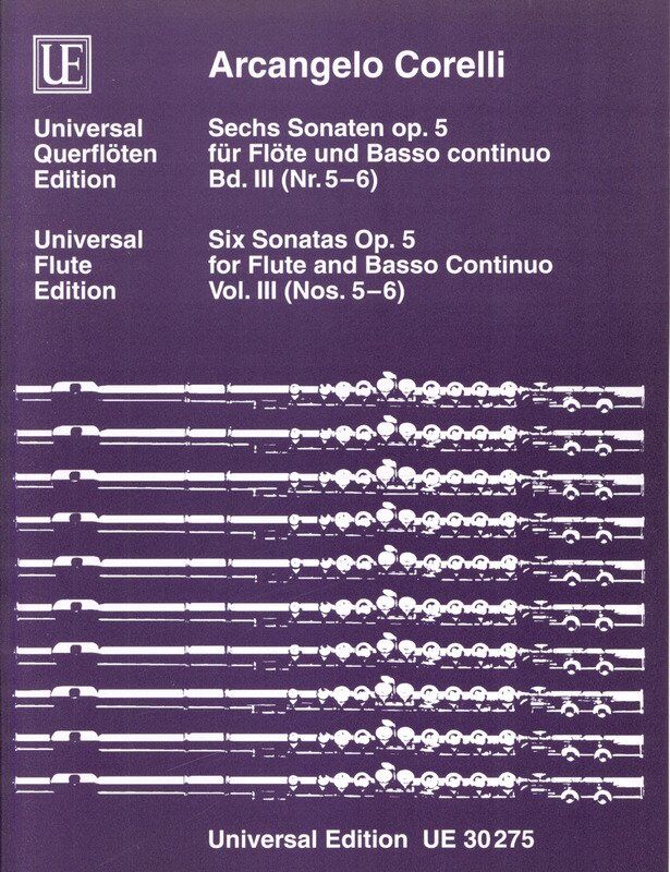 Corelli - 6 Sonatas Op. 5 Vol. 3 for Flute/Basso Continuo