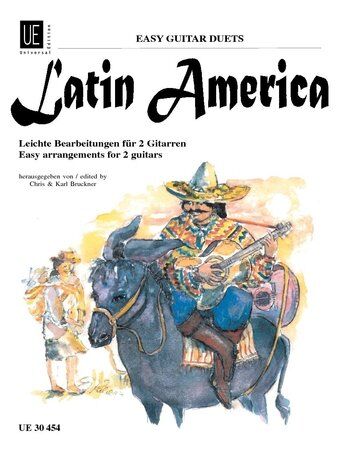 Latin America Folk Songs and Dances for 2 Guitars - Guitar Duet by Chris Bruckner & Karl Bruckner, Universal Edition, 1 Page
