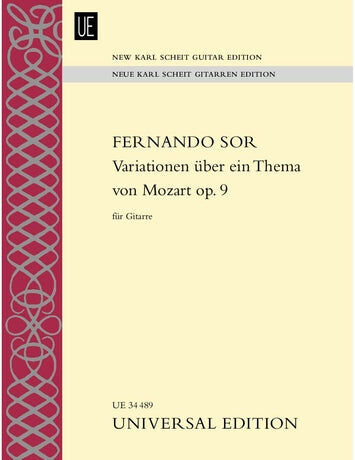 Variations on a Theme from Mozart Op 9 for Guitar Sheet Music