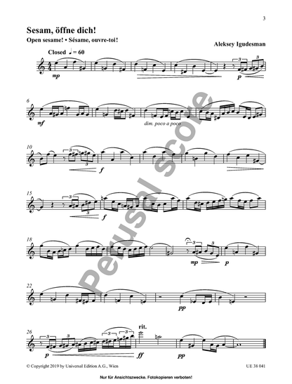 Magical Spells for Flute Sheet Music by Aleksey Igudesman — view 3
