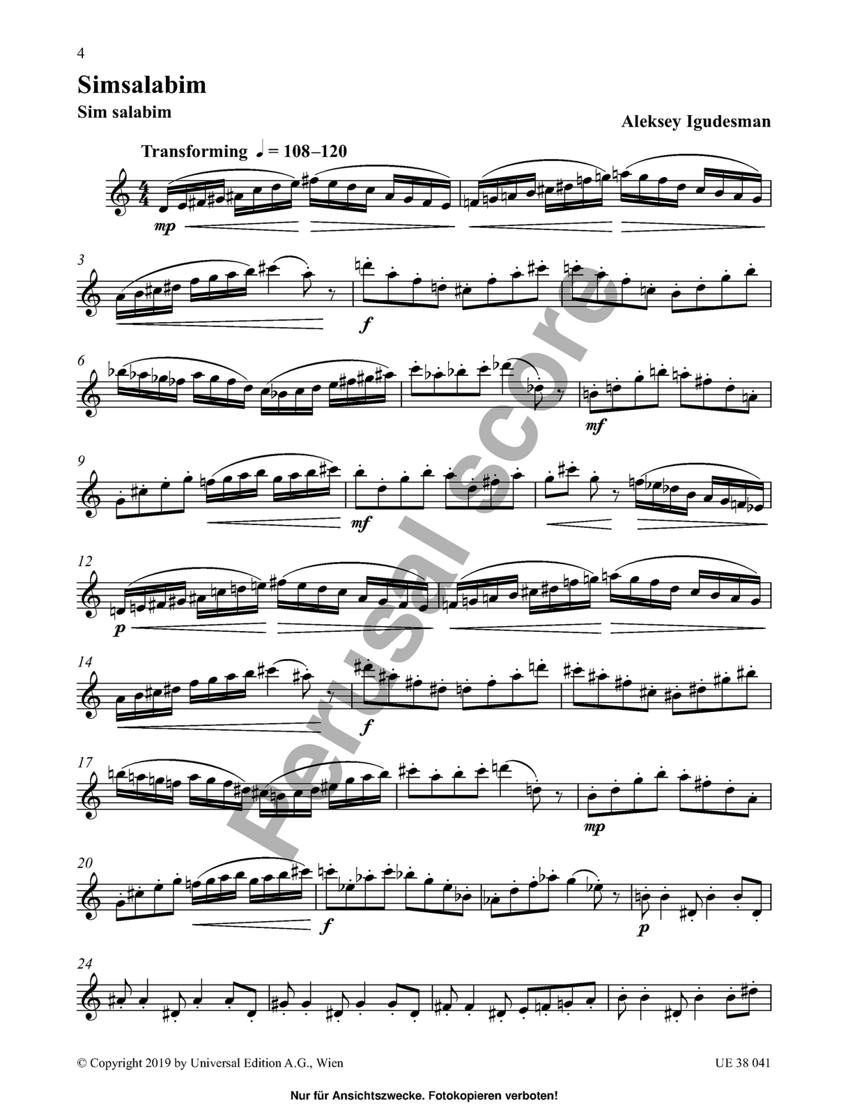 Magical Spells for Flute Sheet Music by Aleksey Igudesman — view 2