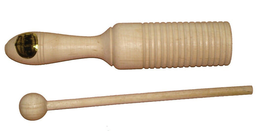 10 x MANO PERCUSSION - Wooden Guiro / Tone Block Satin Finish Beater Included