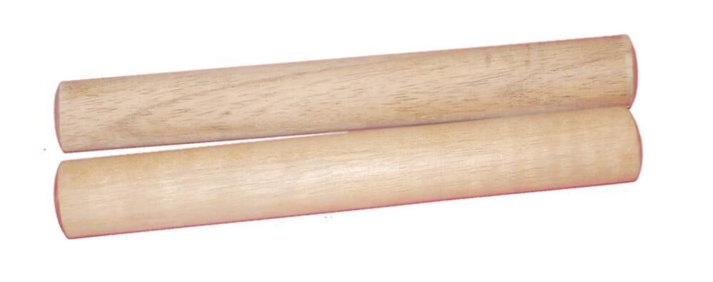 MANO PERCUSSION - Wooden Round Claves Educational, Pair, Polished Finish