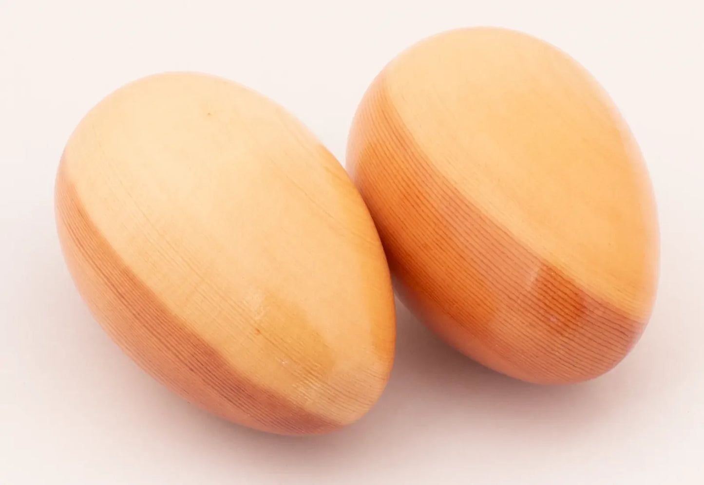 Mano Percussion Wooden Egg Maracas Natural Finish 3.5