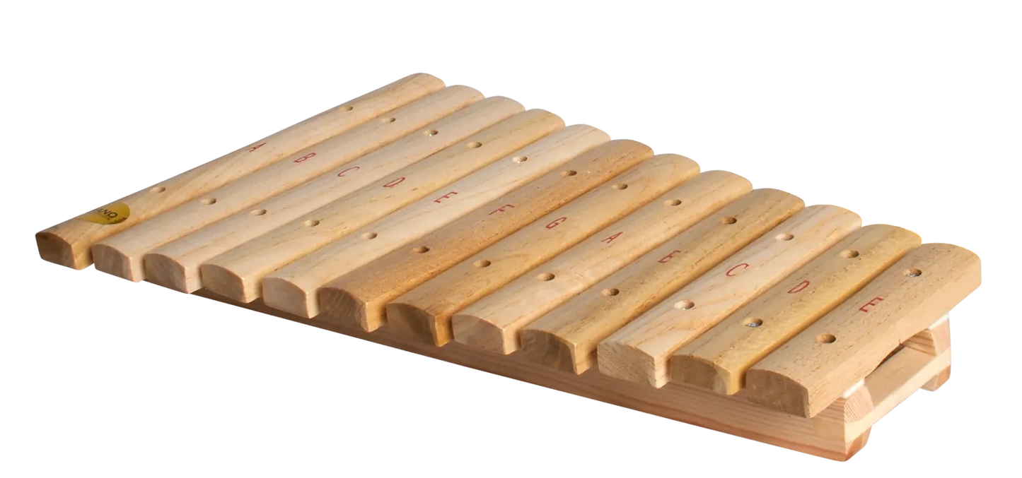 Mano Percussion 12-Note Xylophone with Wooden Frame and Beaters