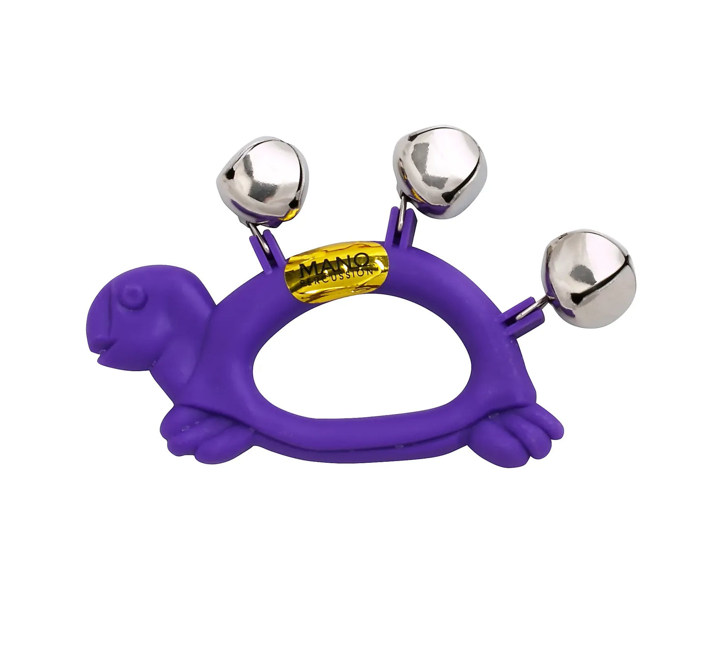 Mano Percussion Turtle Hand Bell with Purple Handle