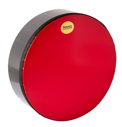 Mano 8 Inch Hand Drum Red with Wooden Shell and Mallet Included