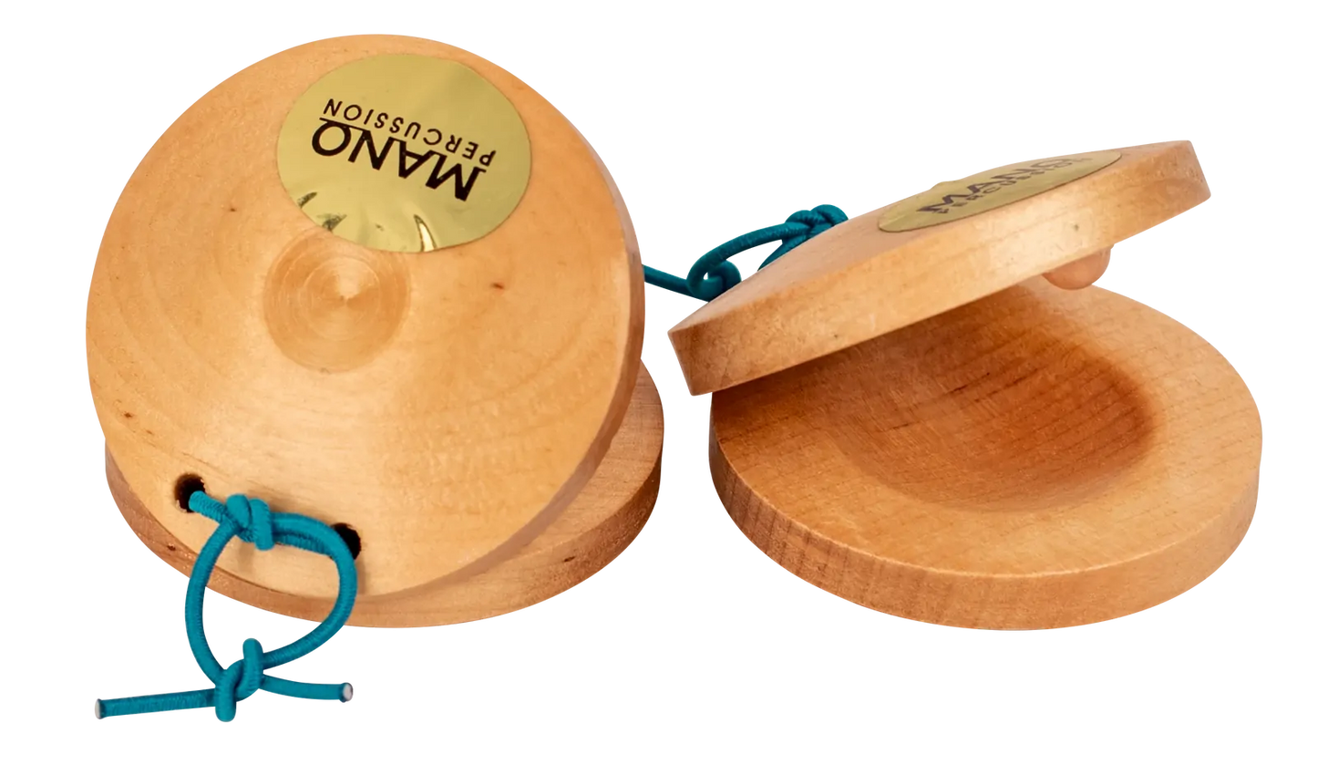 Mano Natural Wood Castanets - Handheld Percussion Instrument