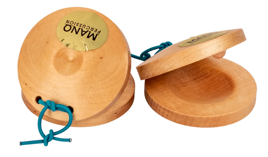 Mano Natural Wood Castanets - Handheld Percussion Instrument