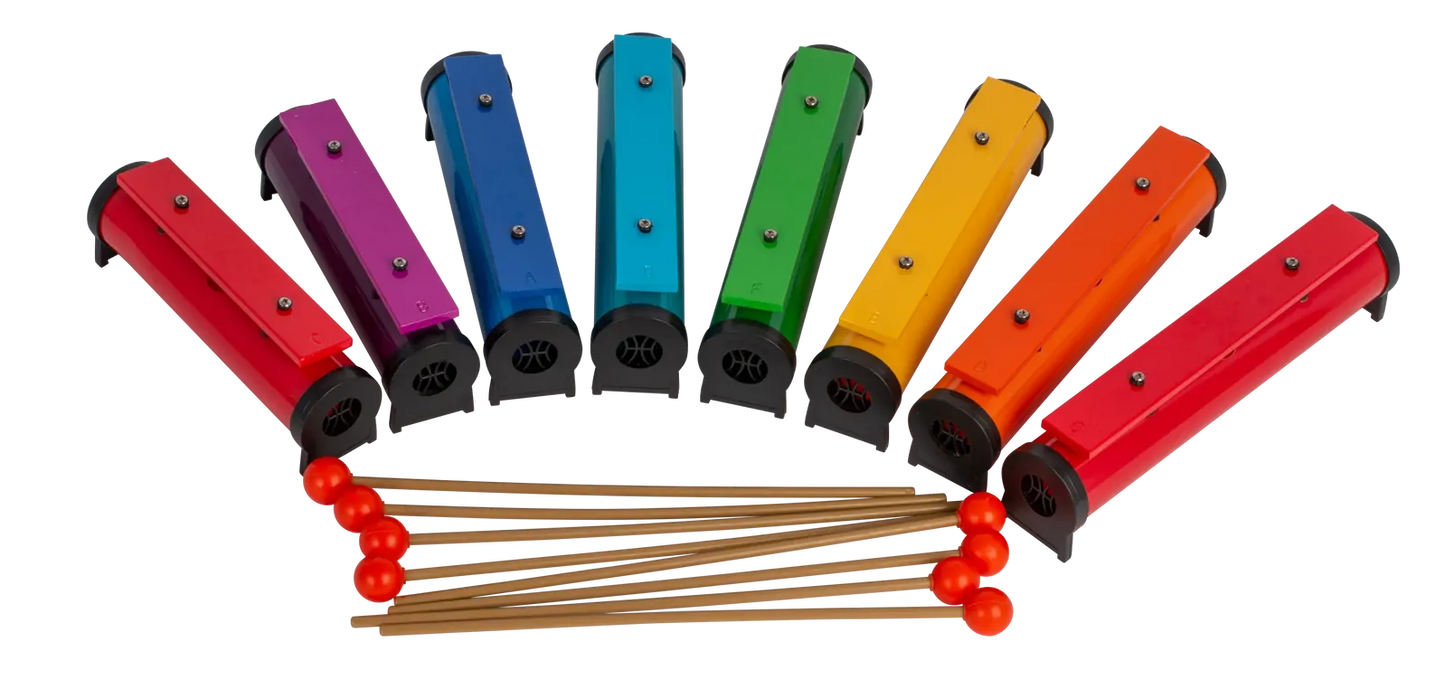 Mano Alto Chime Bars C5-C6 Set with 8 Colored Bars and Nylon Bag