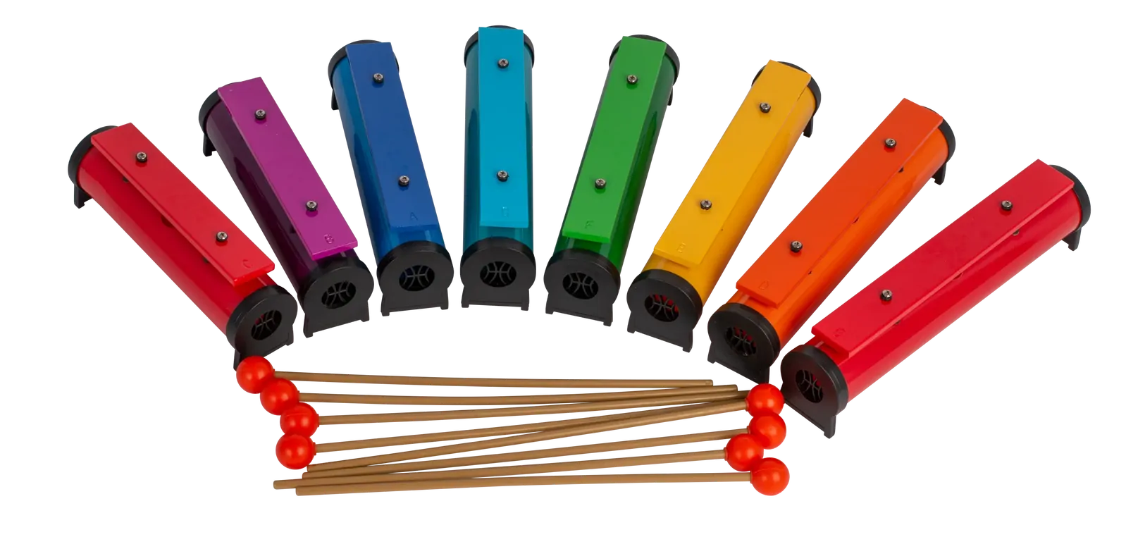 Mano Alto Chime Bars C5-C6 Set with 8 Colored Bars and Nylon Bag