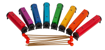 Mano Alto Chime Bars C5-C6 Set with 8 Colored Bars and Nylon Bag