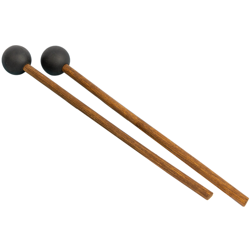 Mano Percussion Tongue Drum Handpan Mallets Pair Rubber Head Wooden Shaft 6 inches AMS