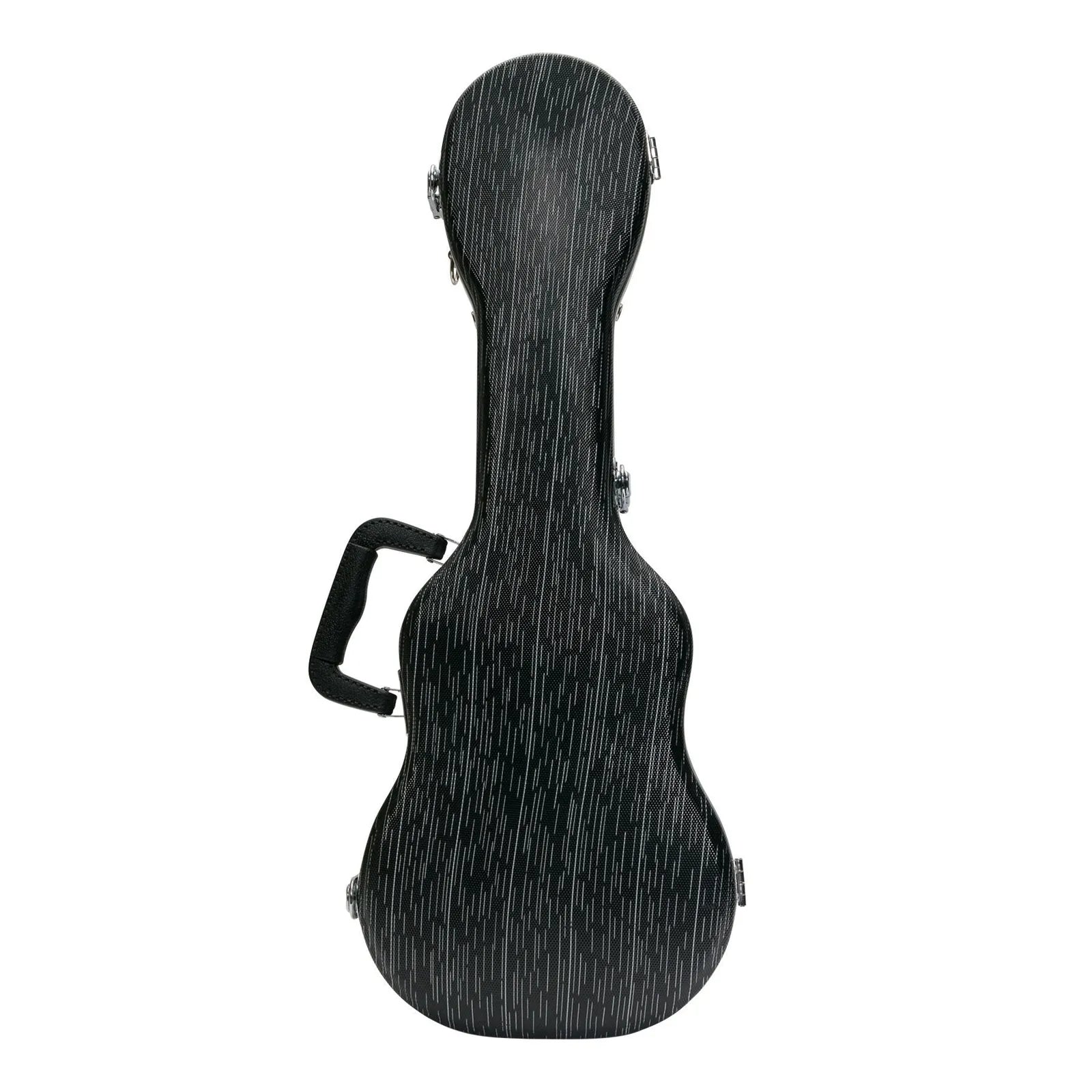 Tiki Deluxe Concert Ukulele Flight Case - Grey/Black, Impact Resistant, Soft Lining, Key Lockable, Padded Shoulder Strap, Lightweight