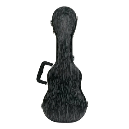 Tiki Deluxe Concert Ukulele Flight Case - Grey/Black, Impact Resistant, Soft Lining, Key Lockable, Padded Shoulder Strap, Lightweight