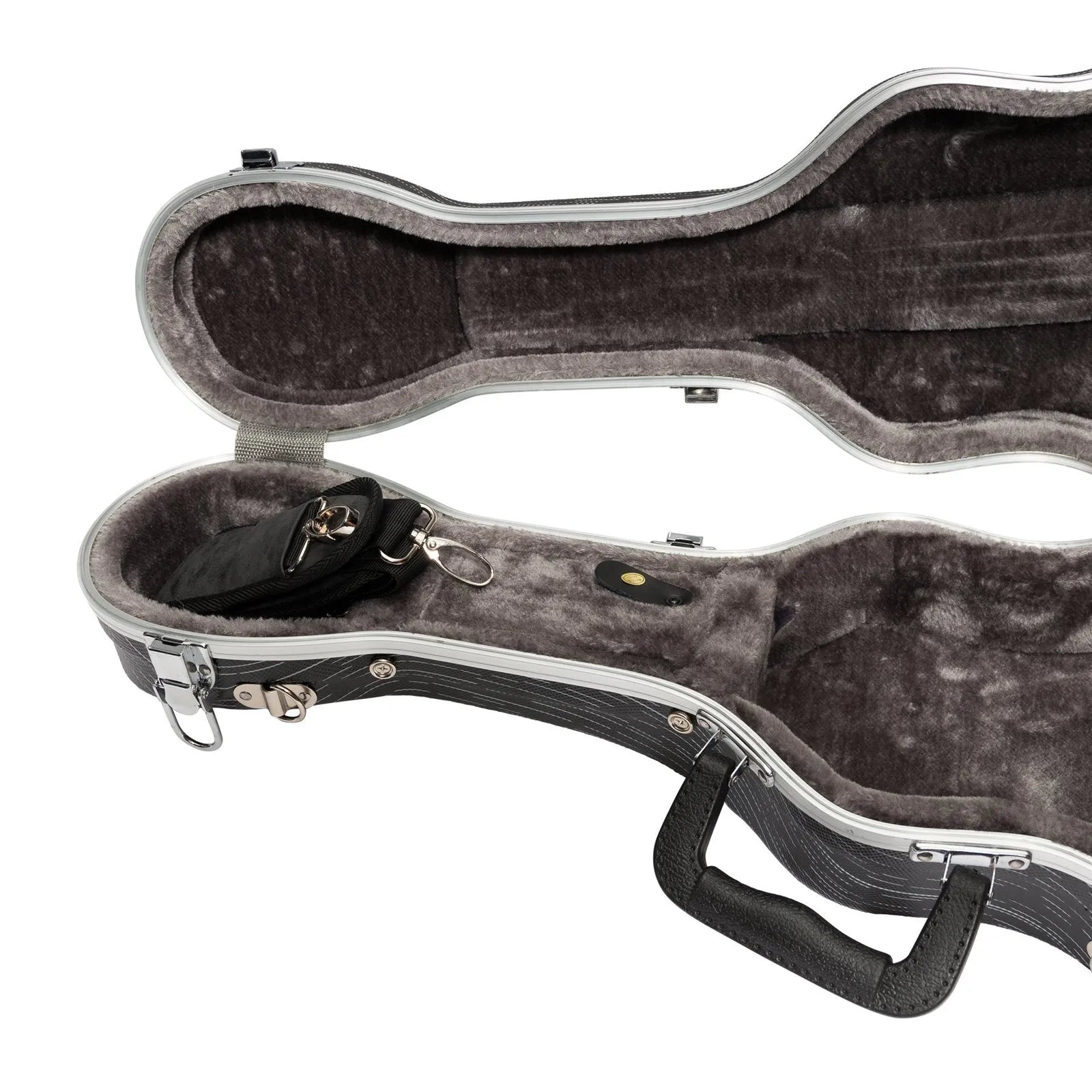 Tiki Deluxe Concert Ukulele Flight Case - Grey/Black, Impact Resistant, Soft Lining, Key Lockable, Padded Shoulder Strap, Lightweight — view 5