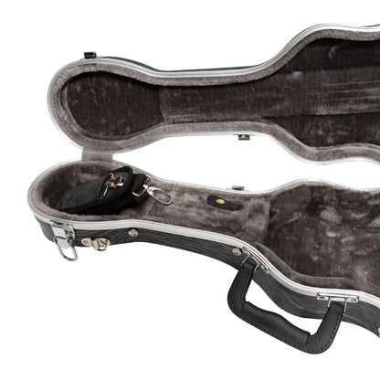 Tiki Deluxe Concert Ukulele Flight Case - Grey/Black, Impact Resistant, Soft Lining, Key Lockable, Padded Shoulder Strap, Lightweight — view 5