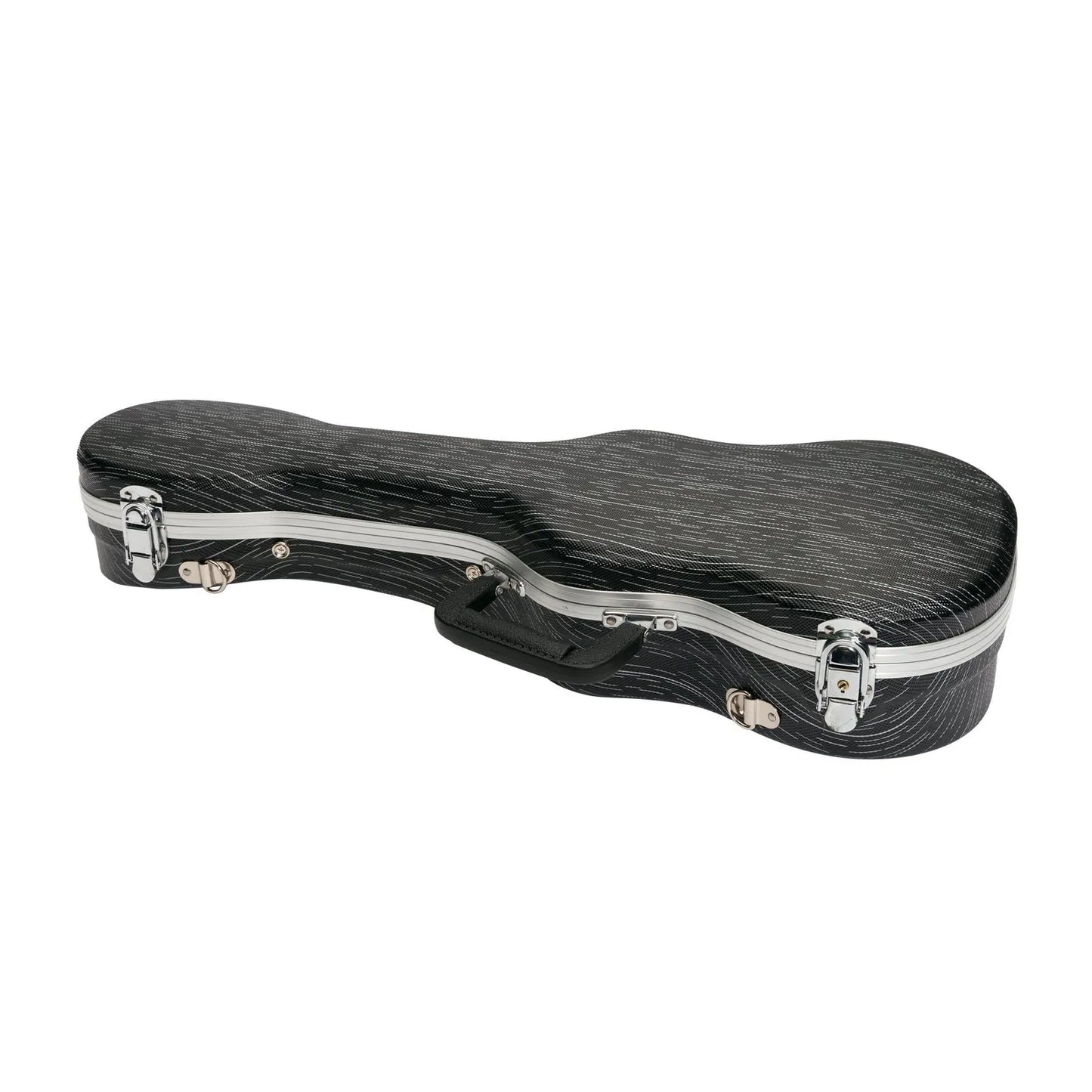 Tiki Deluxe Concert Ukulele Flight Case - Grey/Black, Impact Resistant, Soft Lining, Key Lockable, Padded Shoulder Strap, Lightweight — view 6