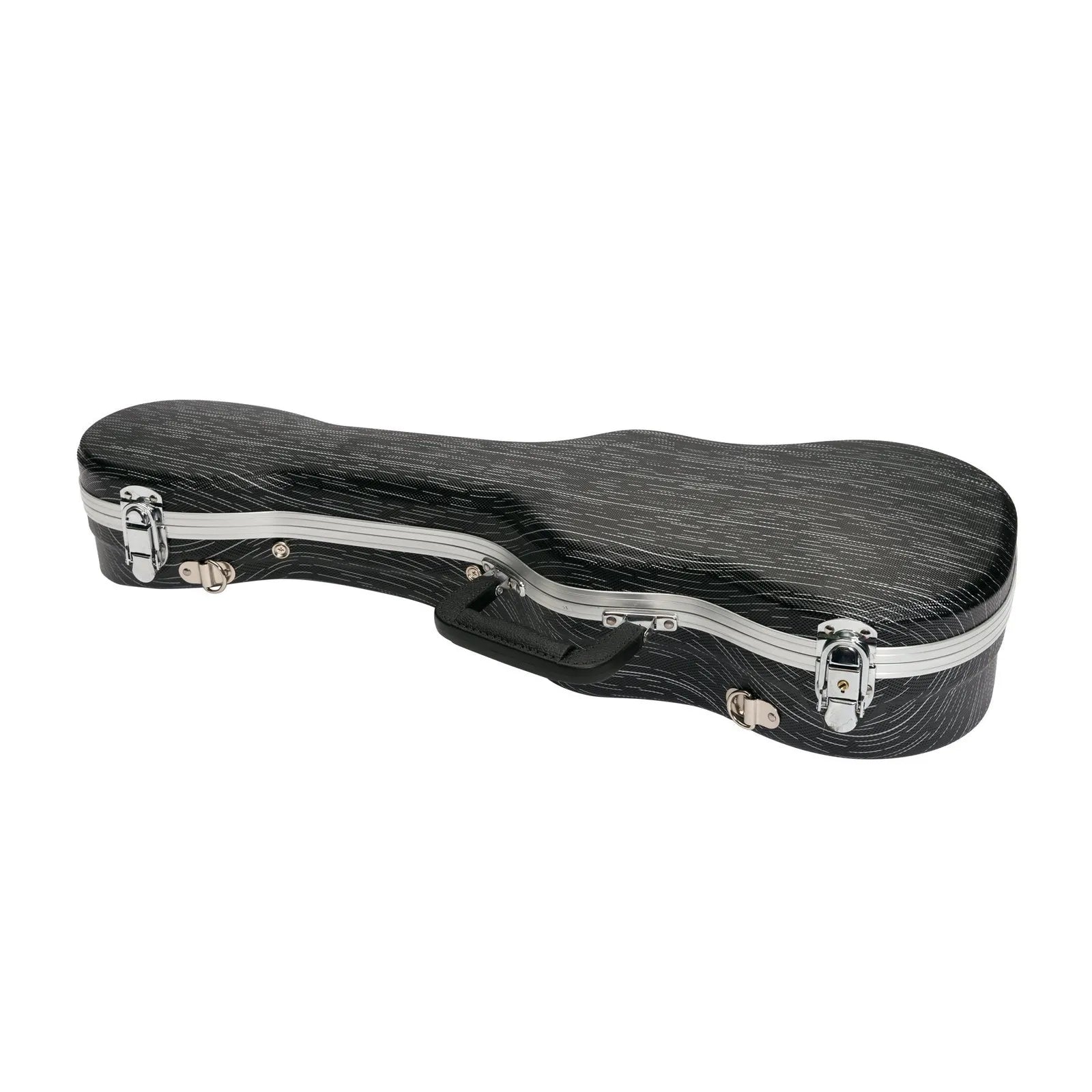 Tiki Deluxe Concert Ukulele Flight Case - Grey/Black, Impact Resistant, Soft Lining, Key Lockable, Padded Shoulder Strap, Lightweight — view 6