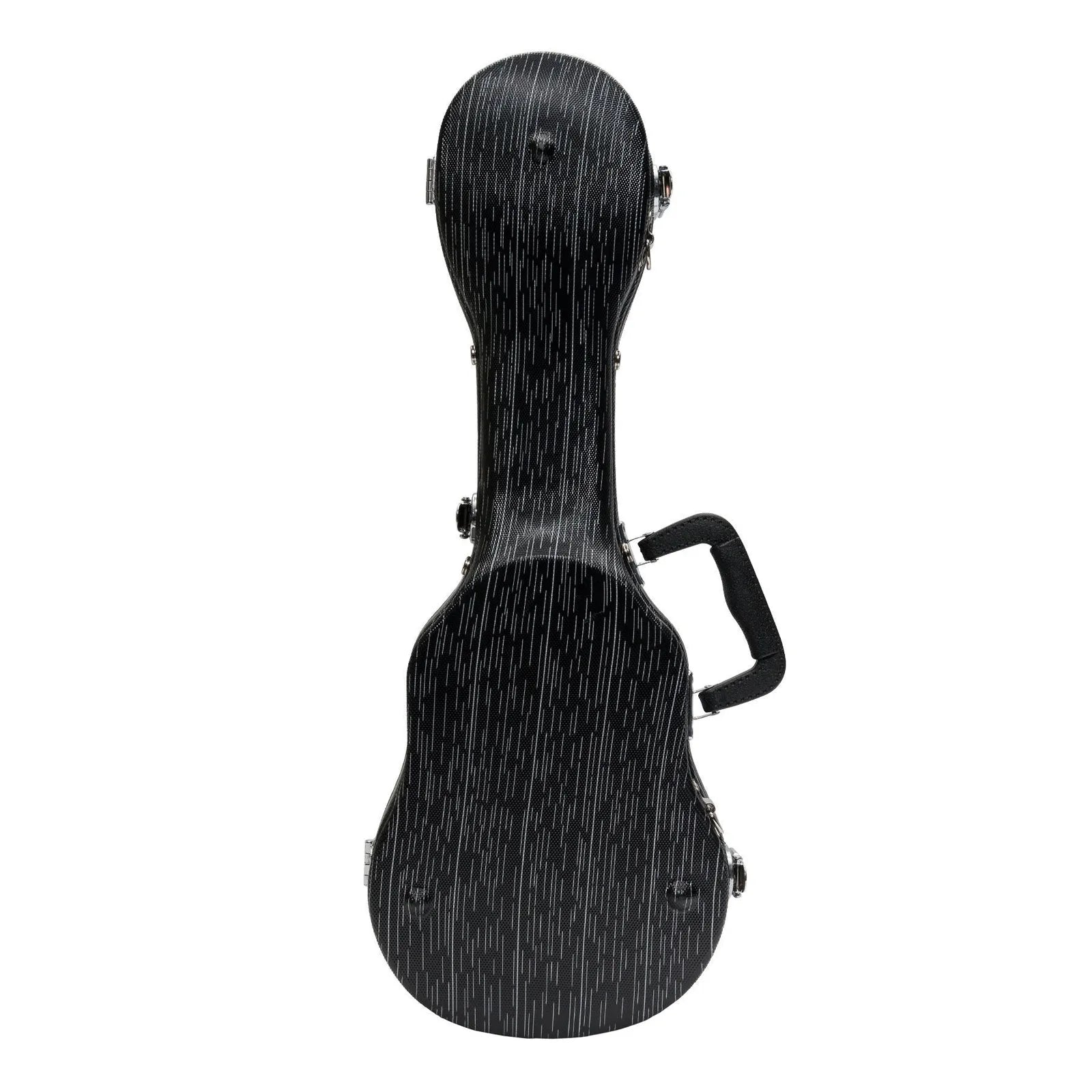 Tiki Deluxe Shaped Soprano Ukulele Flight Case - Grey/Black, Lightweight, Impact Resistant ABS, Soft Interior, Accessories Compartment, Key Lockable L — view 2