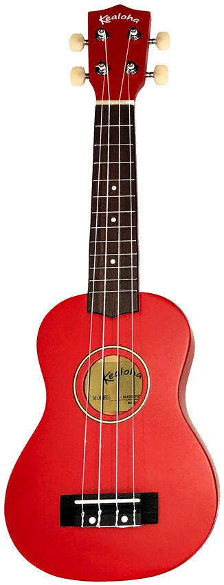 Kealoha Soprano Ukulele with Bag - Red Finish