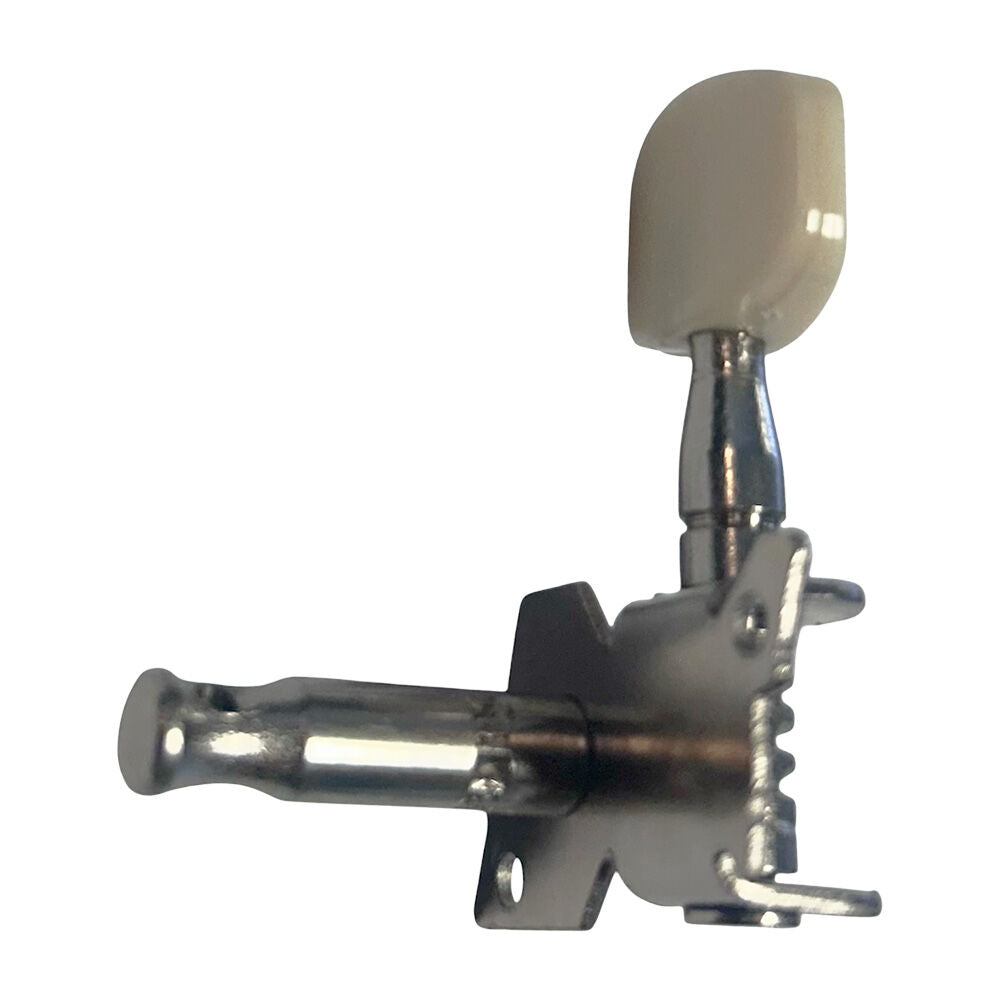 GT Open-geared Ukulele Tuning Machines with Cream Plastic Buttons, Nickel Finish (Set of 4) — view 2