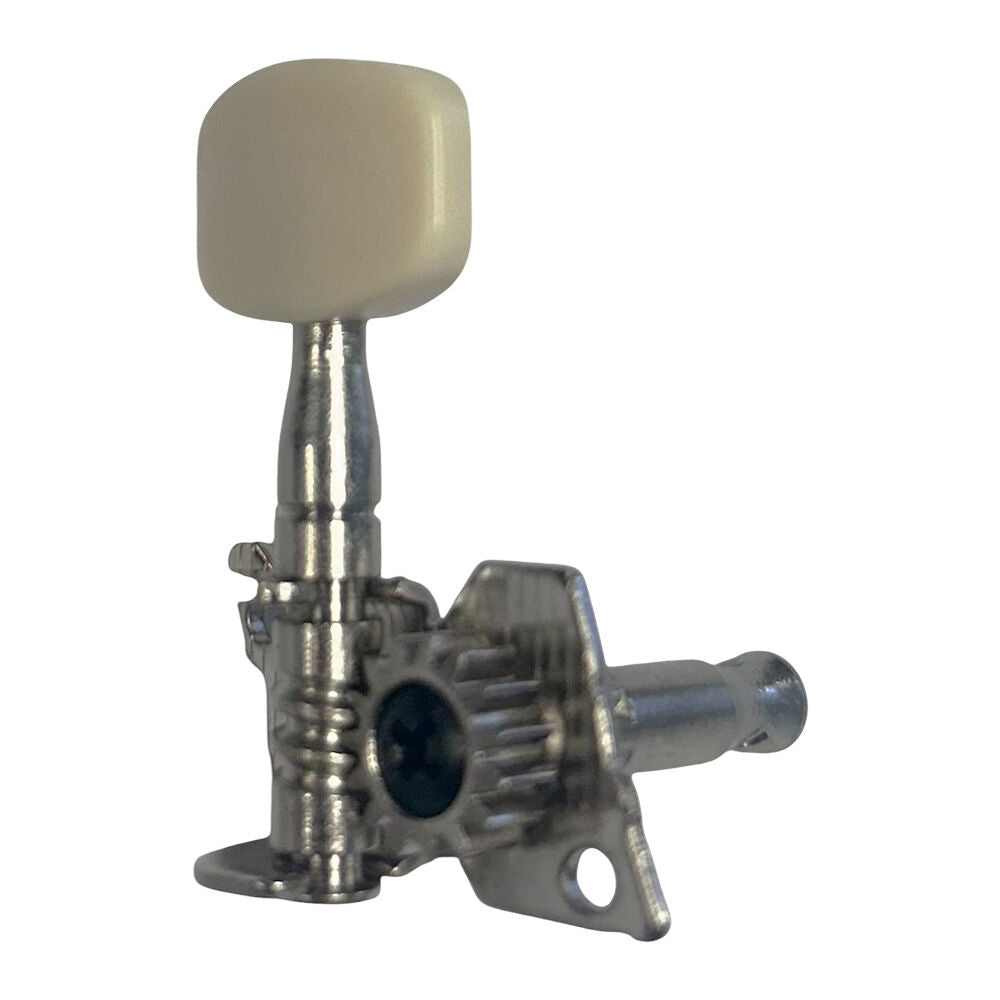 GT Open-geared Ukulele Tuning Machines with Cream Plastic Buttons, Nickel Finish (Set of 4) — view 3