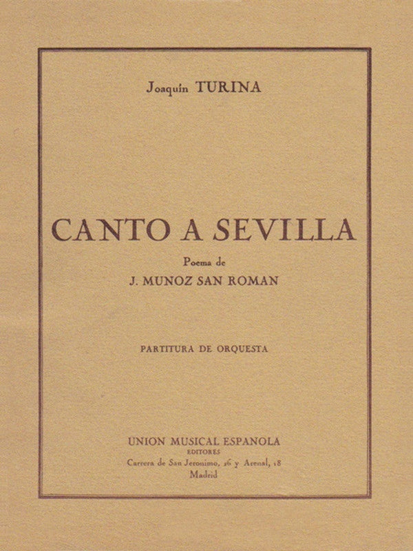 Turina Canto A Sevilla Pocket Score