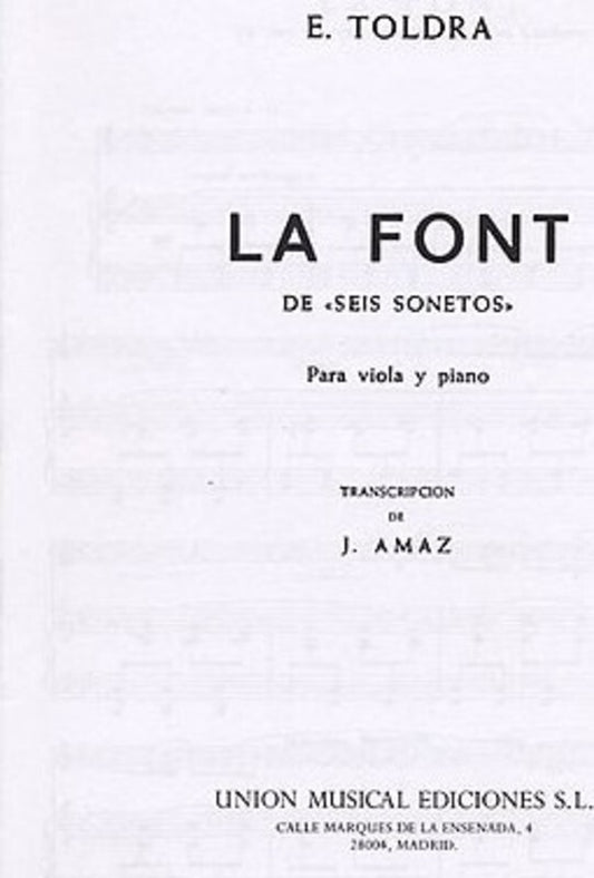 Toldra La Font Viola/Piano