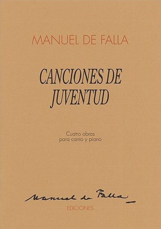 Falla Canciones De Juventud Voi/Piano