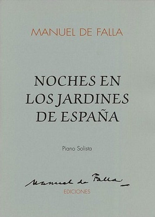 Falla Nights Gardens Of Spain Piano Solo