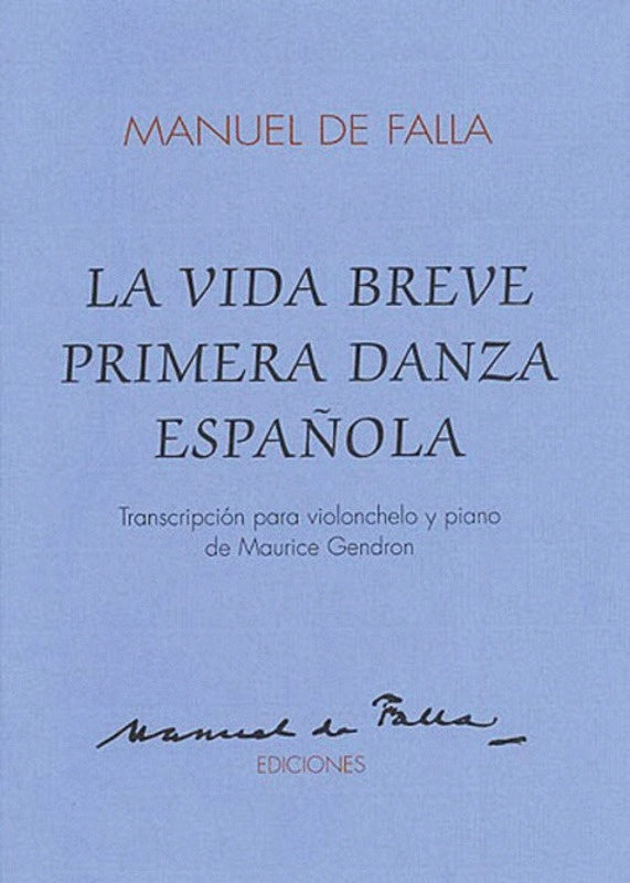 Falla La Vida Breve Cello/Piano
