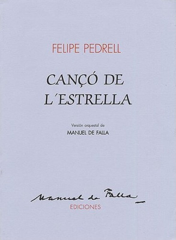 Falla Canco De Lestrella Orch/Score