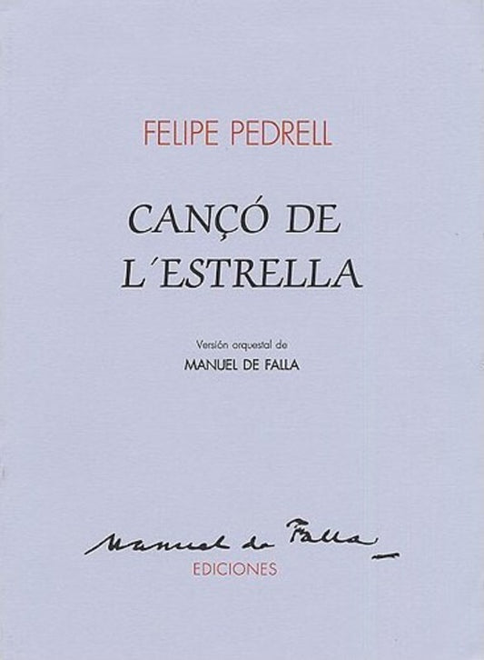 Falla Canco De Lestrella Orch/Score