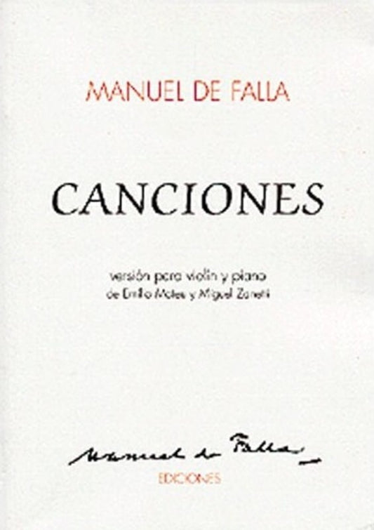 Falla Canciones Violin and Piano