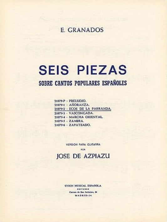 Granados Ecos De La Parranda Guitar Solo