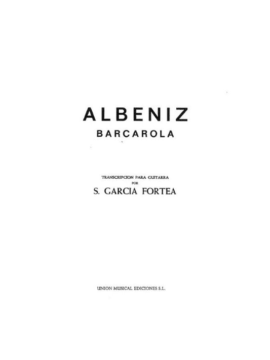 Albeniz BarcarOnline Audio Guitar (Garcia Fortea)