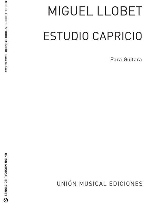 Llobet Estudio Capricho Re Major Guitar(Arc