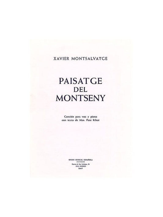 Paisatge Del Montseny Vce/Piano