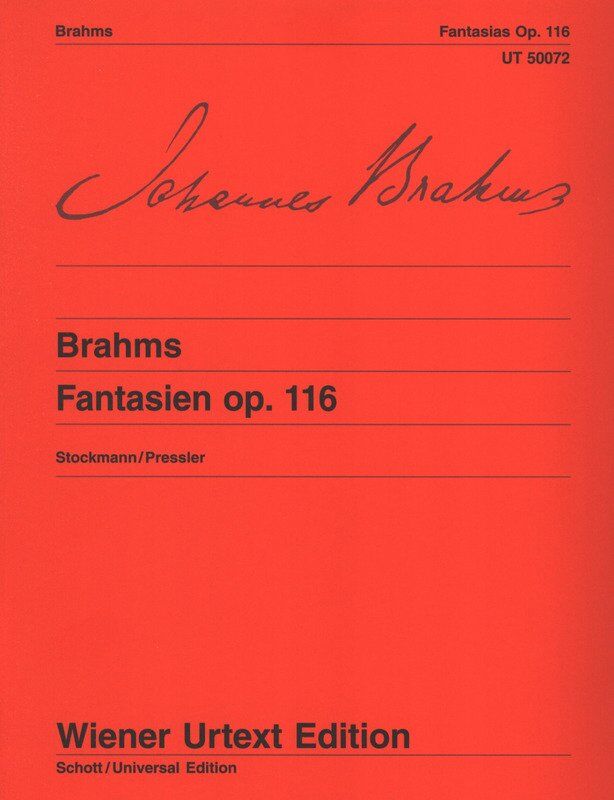 Brahms Fantasias Op. 116 Urtext Edition for Piano - 36 Pages