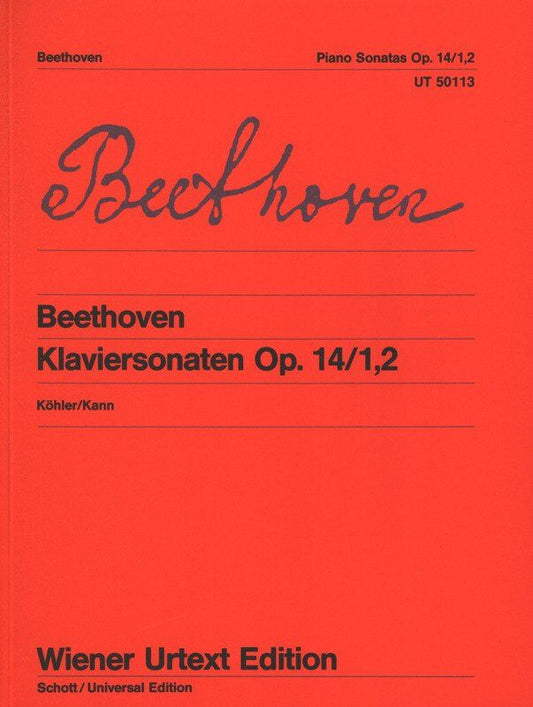 Beethoven Sonata E Major Op. 14 No. 1 and G Major No. 2 Urtext Edition for Piano