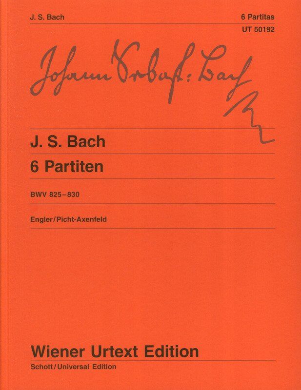 Bach - 6 Partitas Complete BWV 825-830 Urtext Edition for Piano