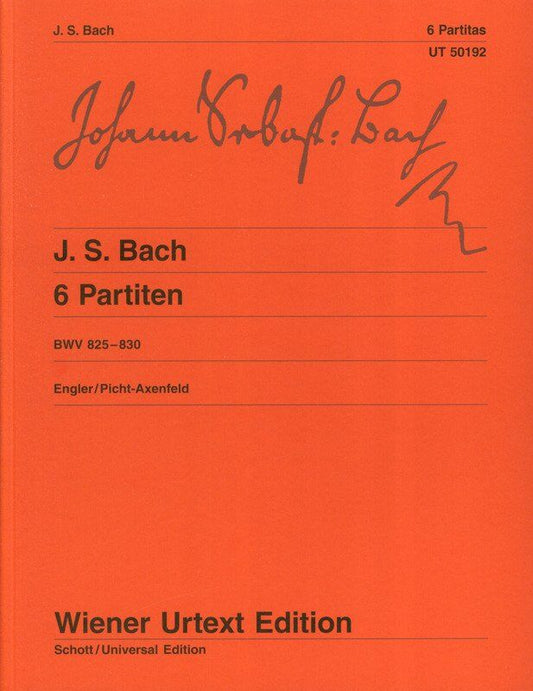 Bach - 6 Partitas Complete BWV 825-830 Urtext Edition for Piano