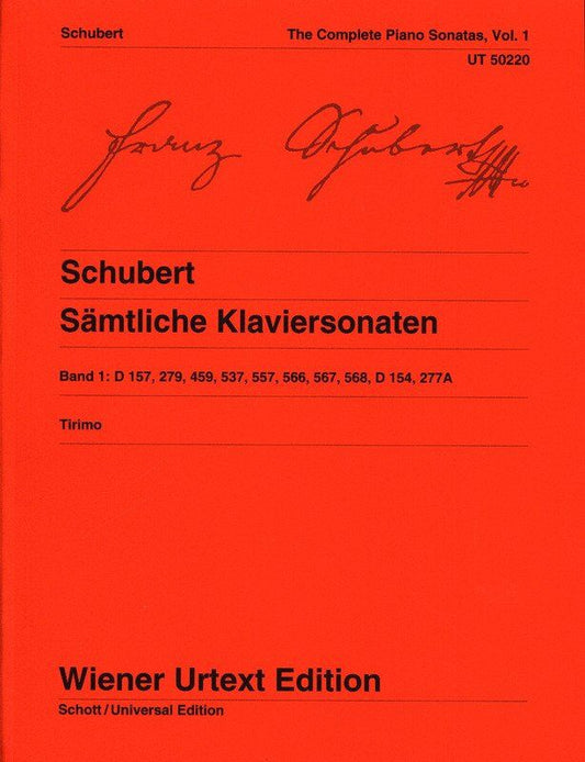 Schubert - Sonatas Vol 1 Piano Urtext Edition by Martino Tirimo, 268 Pages