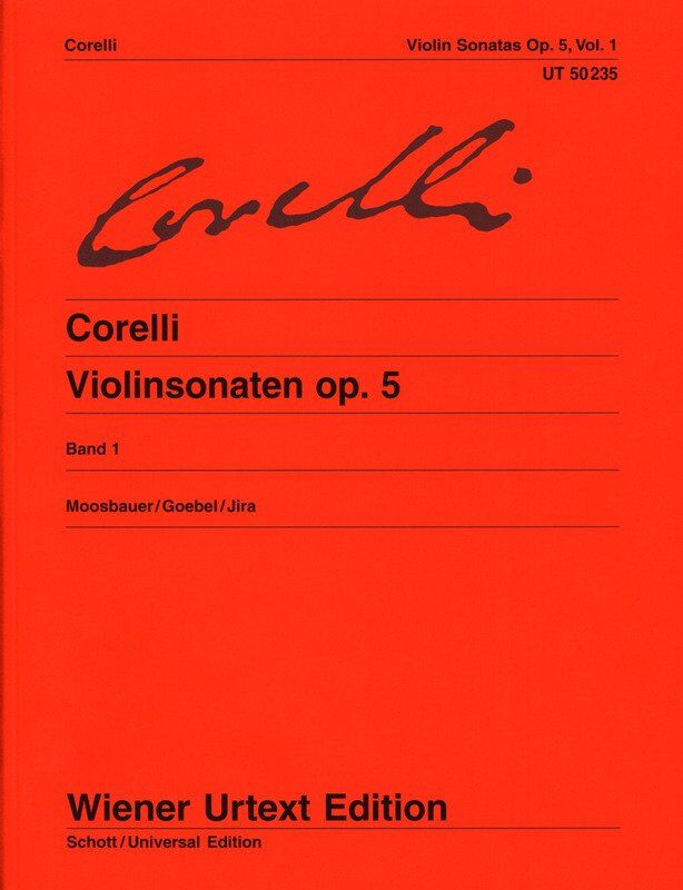 Corelli - Violin Sonatas Op. 5 Vol. 1 for Violin/Piano, Wiener Urtext Edition, 173 Pages