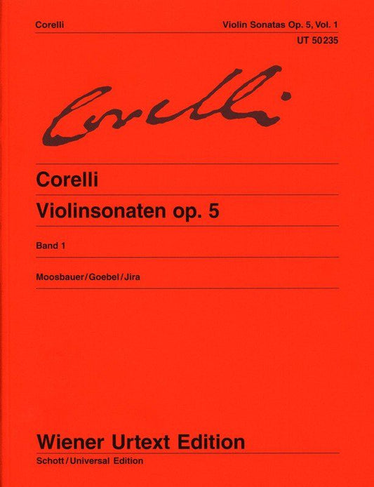 Corelli - Violin Sonatas Op. 5 Vol. 1 for Violin/Piano, Wiener Urtext Edition, 173 Pages