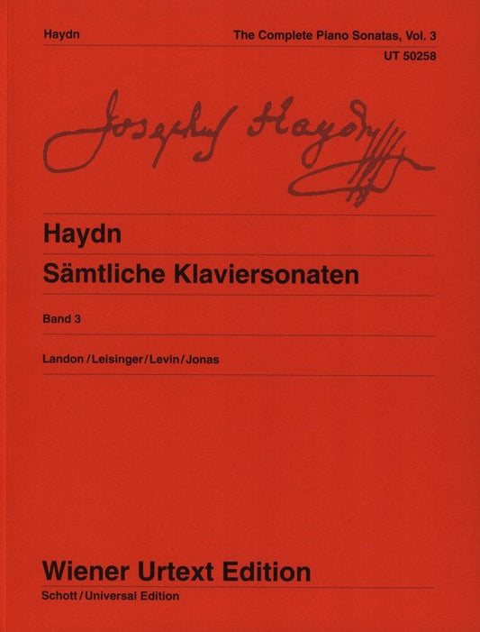 Haydn - Sonatas Vol 3 New Edition Urtext