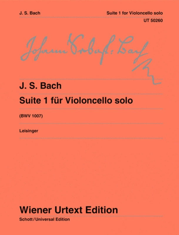 Suite No 1 Bwv 1007 Ed Leisinger Vlc Solo Urtext