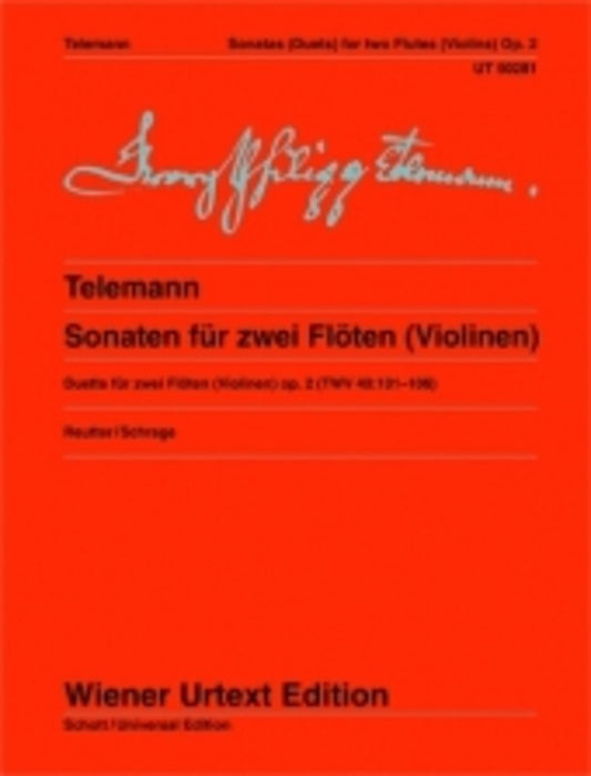 Sonatas 6 Op 2 2Flutes Or 2 Violins Urtext