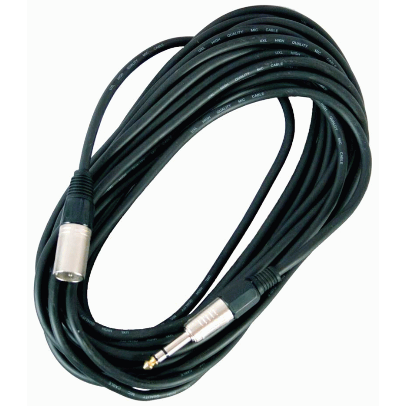 UXL 10 Meter Male XLR to TRS Stereo 6.3mm Jack Cable — view 2